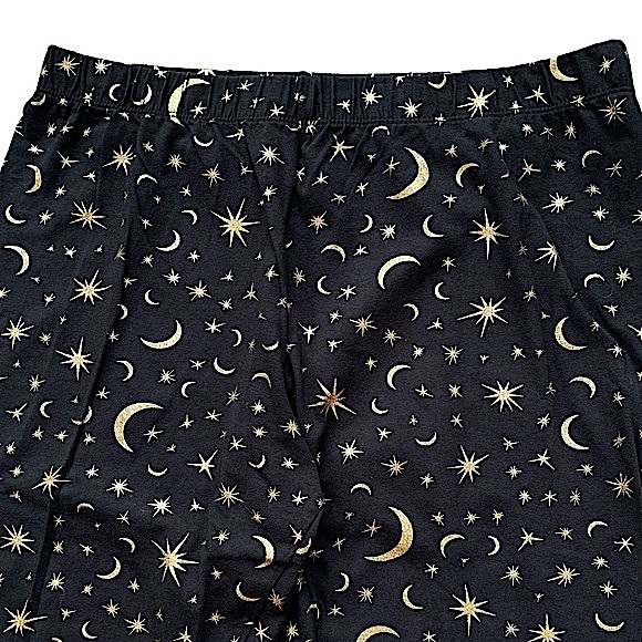 No Boundaries size Xl black leggings with gold metallic moons & stars EUC - Picture 6 of 11